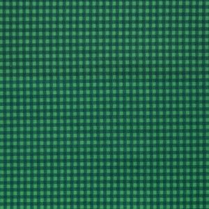 Dark Green Gingham Cotton Fabric by Keepsake Calico - 1