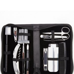 Leather Travel   Grooming Toiletry Kit