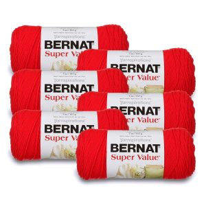 Bernat Super Value Worsted Acrylic Yarn 6 Bundle