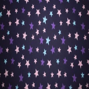 Galaxy Stars on Purple Quilt Cotton Fabric by Quilter s Showcase