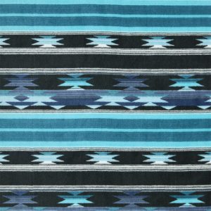 Blue Aztec Luxe Fleece Fabric