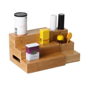Honey Can Do 6 Natural Bamboo Expandable 3 Tier Spice Rack