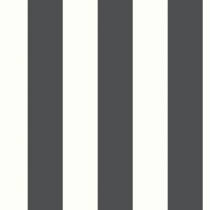 RoomMates Wallpaper Black Awning Stripe