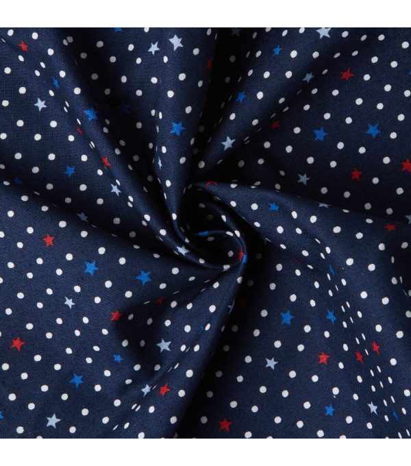 Stars And Dots Patriotic Cotton Fabric - Image 4