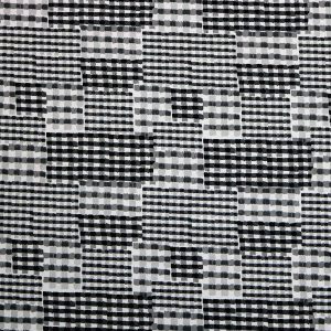 108 Black   White Gingham Plaid Wide Flannel Fabric