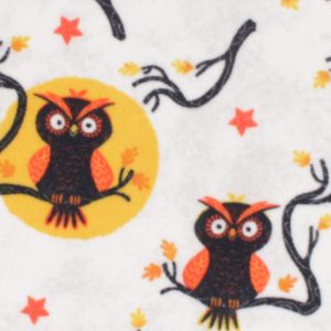 Owls on Branches Anti Pill Fleece Fabric