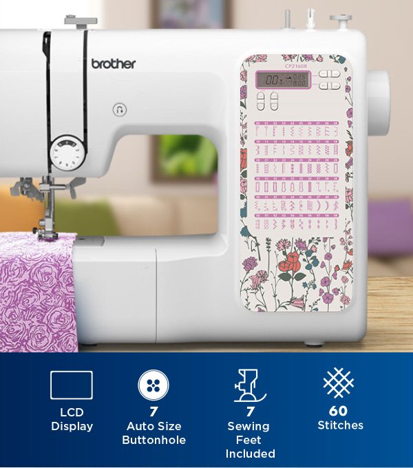 Brother CP2160R 60 Stitch Computerized Sewing Machine Wildflower - Image 4