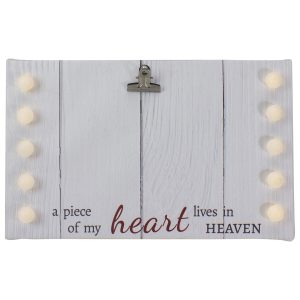 Northlight 10 LED 4 x 6 In My Heart Canvas Photo Clip