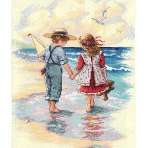 Dimensions 9 x 12 Holding Hands Counted Cross Stitch Kit
