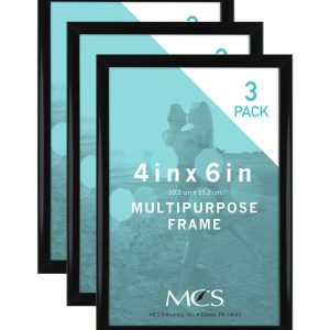 MCS Industries Single Image 3 pk Multipurpose Frames 4 x6  Black