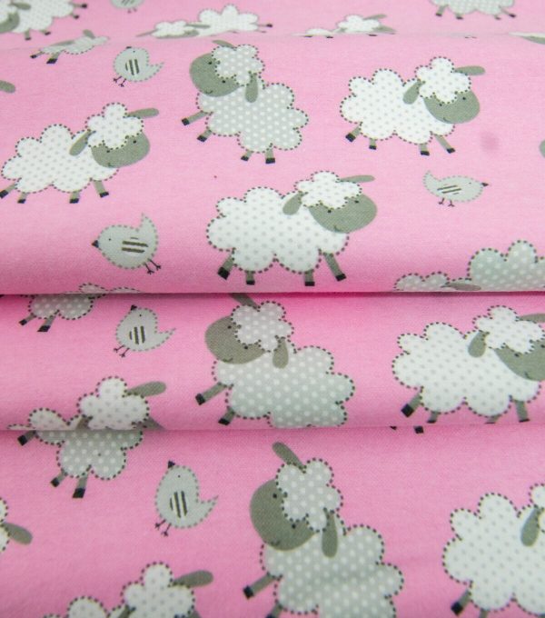 Pink Sheep Super Snuggle Flannel Fabric - Image 4