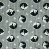 Yin Yang Cats on Gray Anti Pill Fleece Fabric