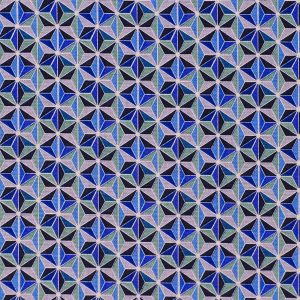 Blue Faceted Geometric Quilt Cotton Fabric by Keepsake Calico