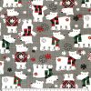 Polar Bears in Sweaters Super Snuggle Christmas Flannel Fabric