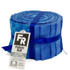 2.5 x 42 Blue Texture Cotton Fabric Roll 20ct by Keepsake Calico - 1