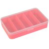 Everything Mary 6 Coral 5 Compartment Plastic Storage Box With Lid