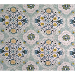 Floral Medallion on Blue Super Snuggle Flannel Fabric