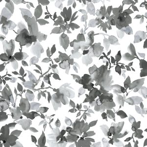 RoomMates Wallpaper Black Watercolor Floral