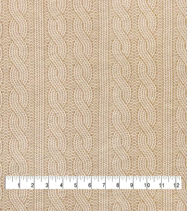 Knit Cream 108 Wide Flannel Fabric - Image 3