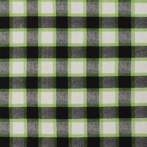 Green Black Textured Check Super Snuggle Flannel Fabric
