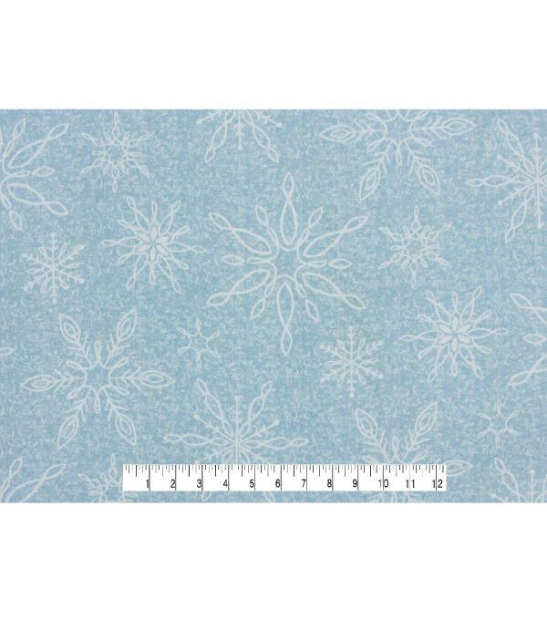 Large Snowflakes Super Snuggle Flannel Fabric - Image 4