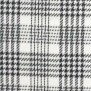 Black White Plaid Blizzard Fleece Fabric