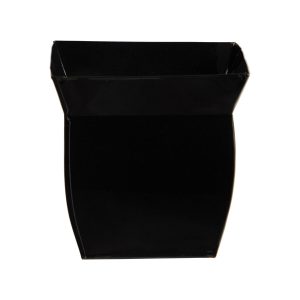 Nearly Natural 8 Black Fluted Metal Square Planter