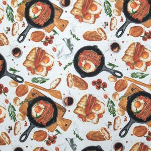 Breakfast Food Super Snuggle Flannel Fabric