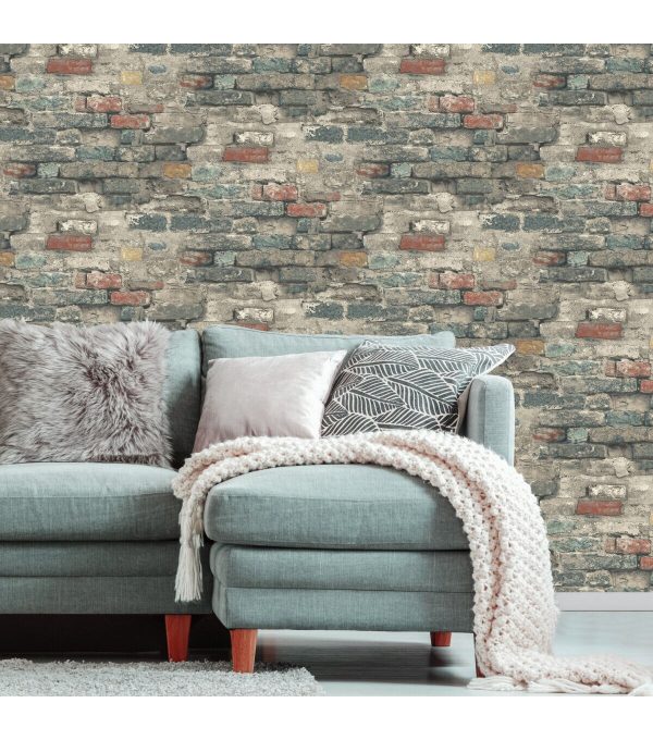 RoomMates Wallpaper Brick Alley - Image 3