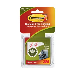 Command 48pk Small Adhesive Poster Strips