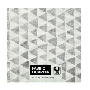 18 x 21 Gray Triangle Cotton Fabric Quarter 1pc by Keepsake Calico