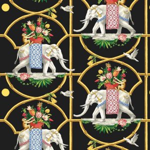 Harrison Howard 20.5  x 18  Noir Chinoiserie Peel   Stick Wallpaper