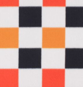 Gradient Checkerboard On White Blizzard Fleece Fabric