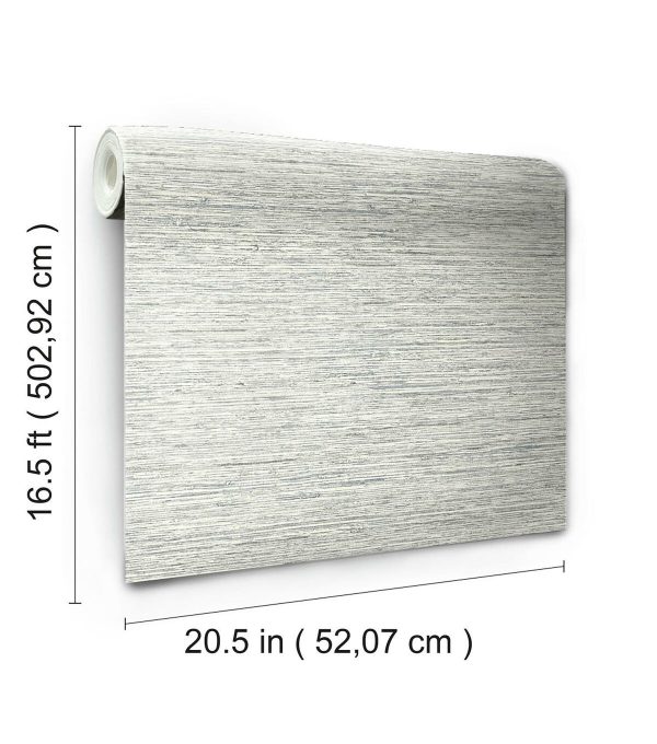 RoomMates Faux Grasscloth Peelable Wallpaper Grey - Image 6