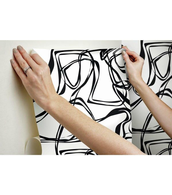 RoomMates Ribbon Trail Peel   Stick Wallpaper - Image 9