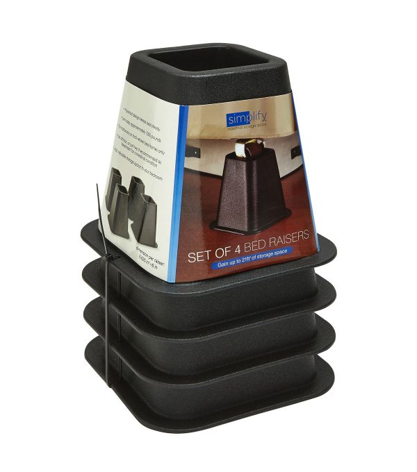 Simplify 6 Black Bed Raisers 4pk - Image 2