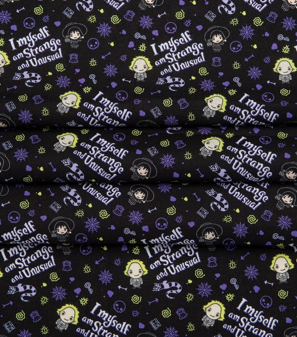 Beetlejuice Strange   Unusual Cotton Fabric - Image 3