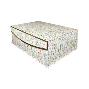 14 x 10 Ditzy Floral White Flip Top Box by Place   Time