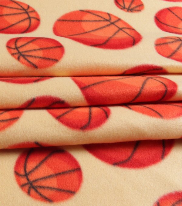 Basketball Blizzard Fleece Fabric - Image 2