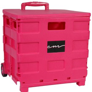 Everything Mary 16 Pink Plastic Collapsible Cart Organizer