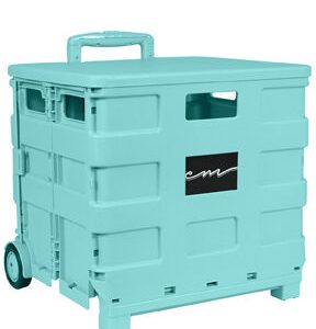 Everything Mary 16 Light Green Plastic Collapsible Cart Organizer