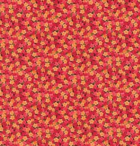 Coral Floral Quilt Cotton Fabric by Keepsake Calico