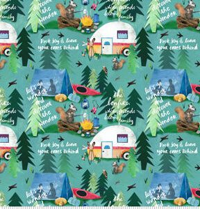 Springs Creative Camping Joy Novelty Print Cotton Fabric