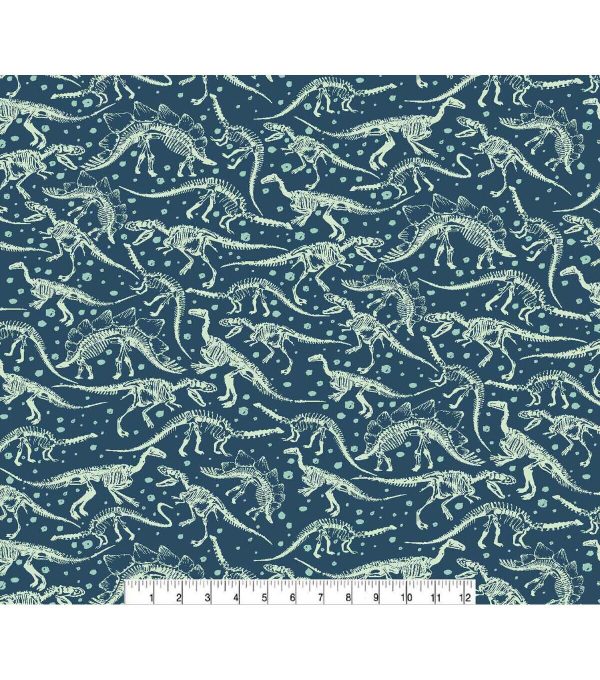 Dino Bones Super Snuggle Flannel Fabric - Image 2