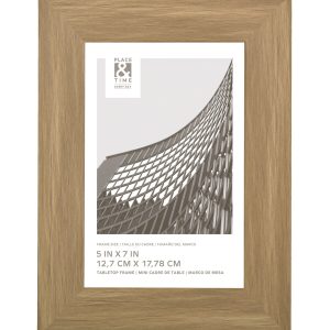 5 x 7 Light Brown Tabletop Picture Frame by Place   Time