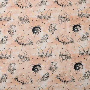 Mystical Rose Gold Novelty Metallic Cotton Fabric - 1