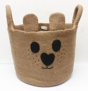 14 Bear Face Felt Basket by Place   Time