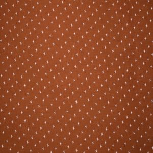 Orange Geometric Cotton Fabric