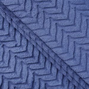 Navy Arrow Embossed Sew Lush Fleece Fabric