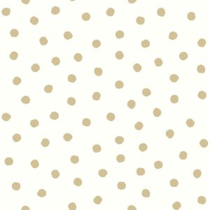 RoomMates Wallpaper Gold Dot